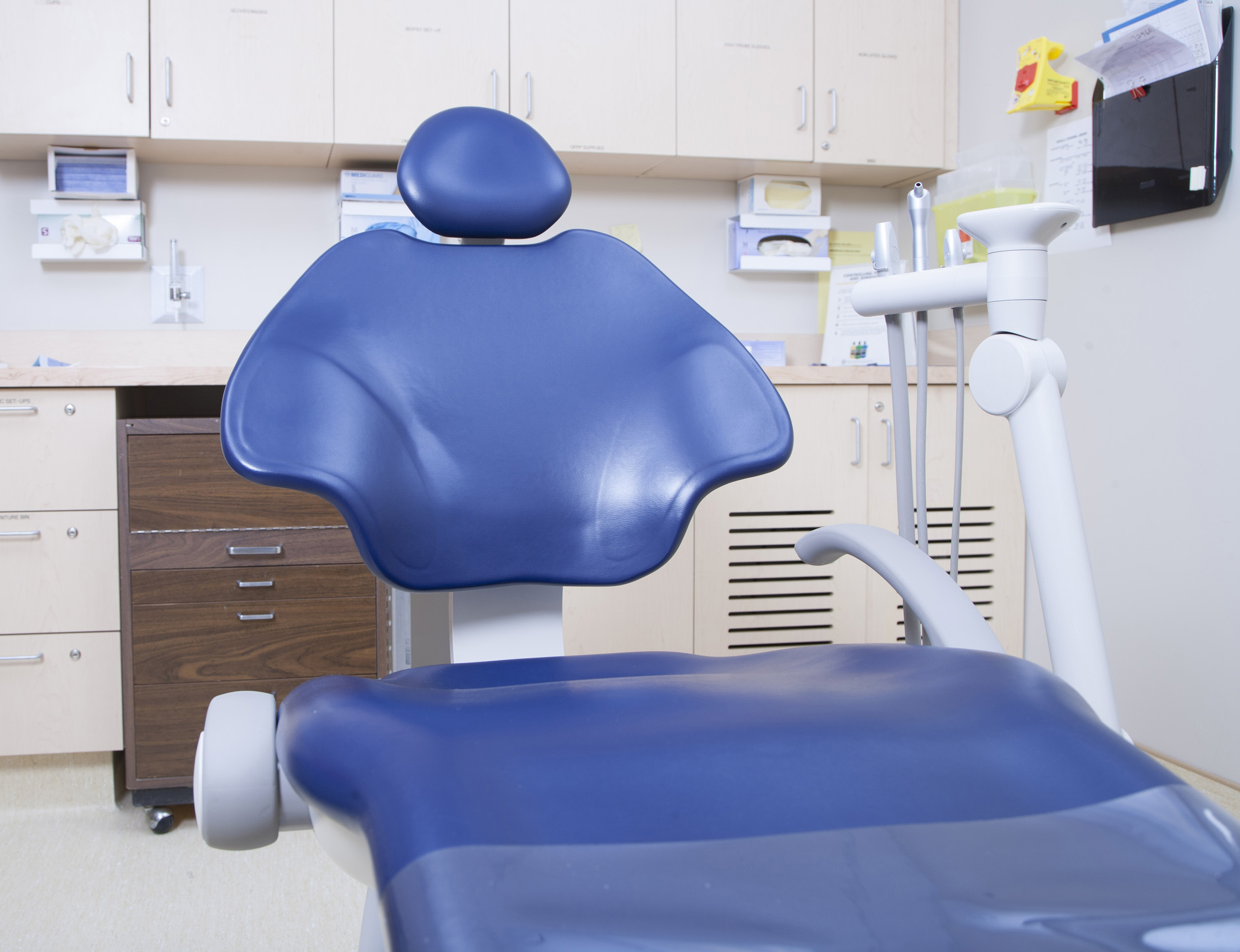 dentists chair in medical office crop