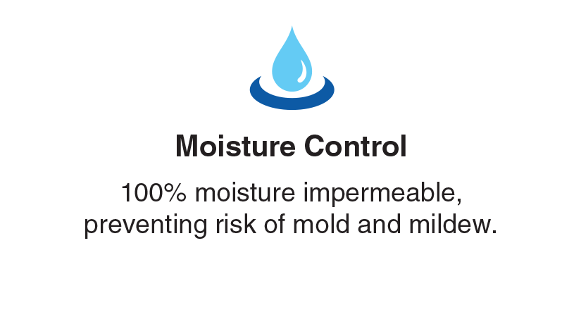 Spray Foam moisture control EcoSpray is 100% moisture impermeable, preventing risk of mold and mildew.