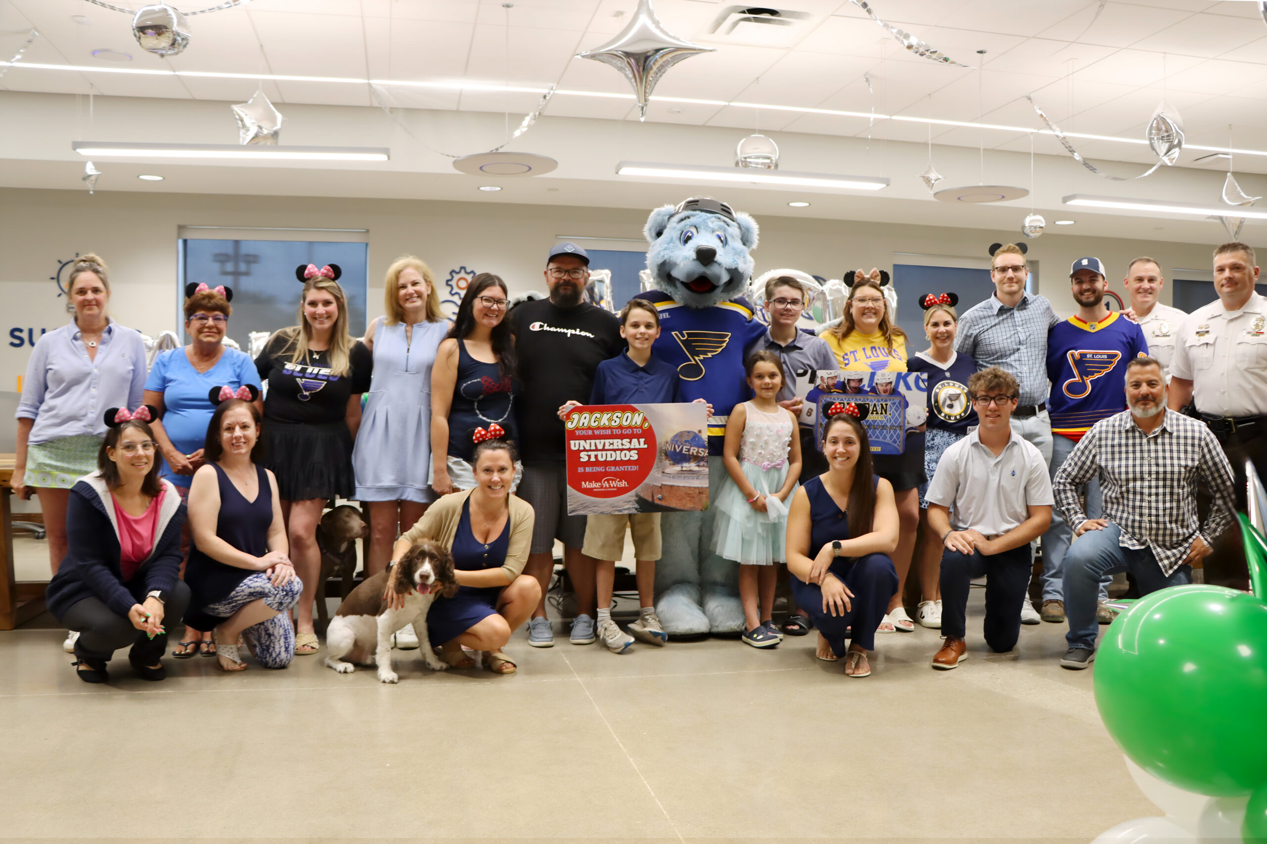 Joyful moments during the 2025 Make-A-Wish reveal celebration at FSI HQ in St Louis, Missouri